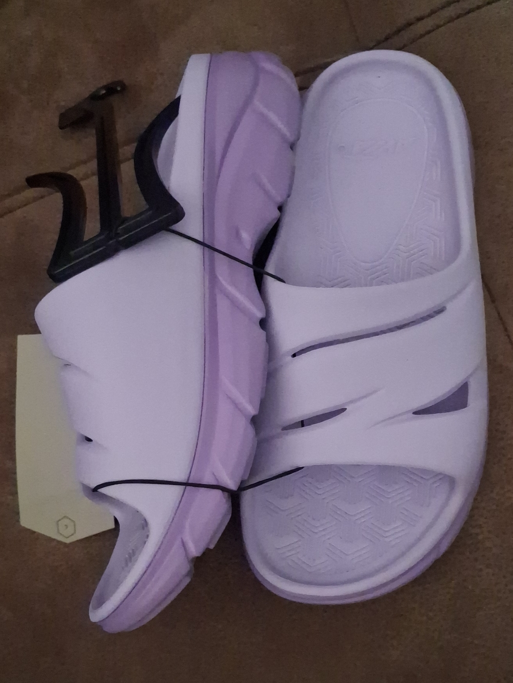 Avia Women's Two-tone Lilac/Lavendar Slide Sandals - Lightweight Comfort Size 7